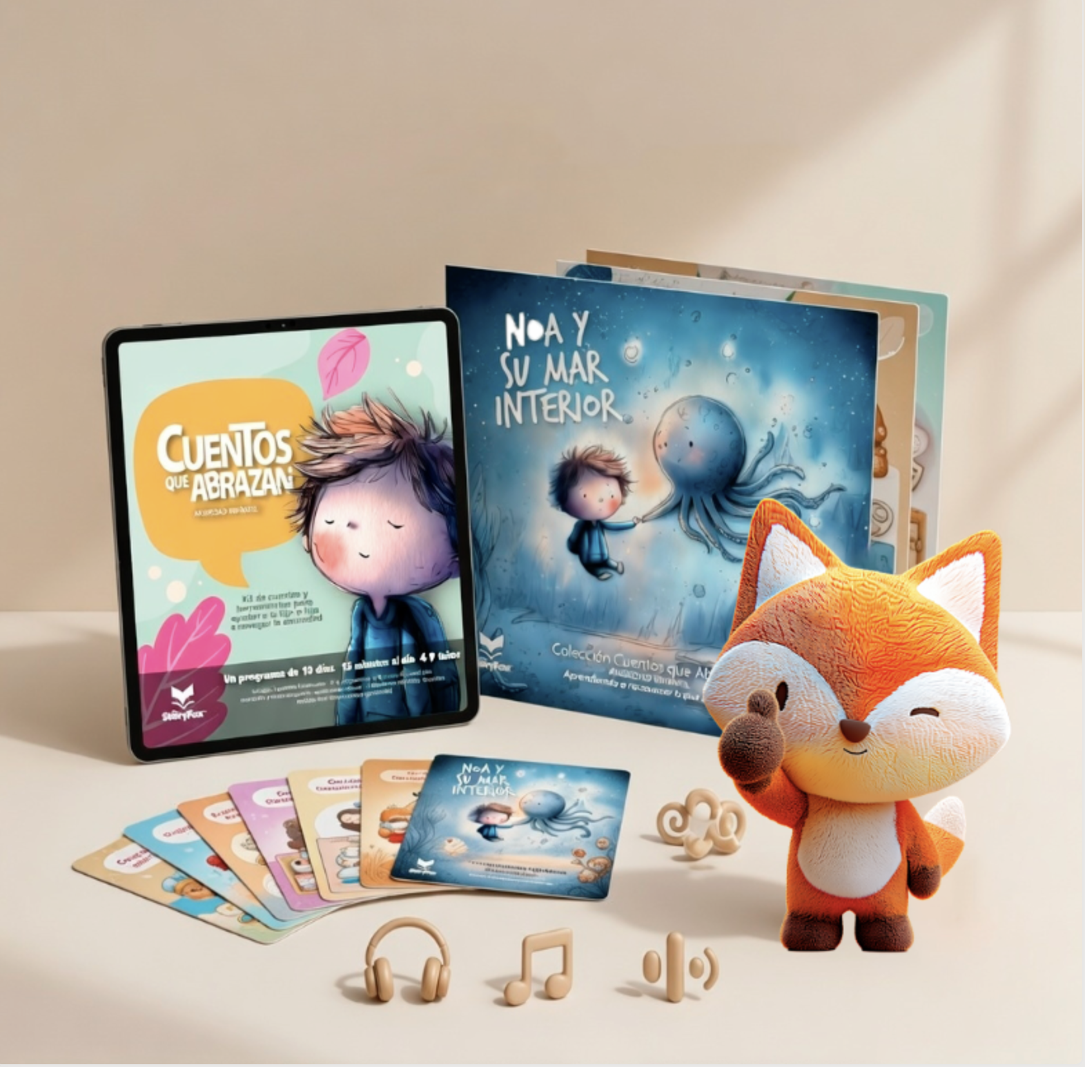 Contenido del kit Cuentos que Abrazan